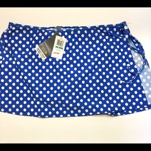 Athena Skirted Bikini Bottom Plus Size 16 NWT Polka Dot Bikini Bottom